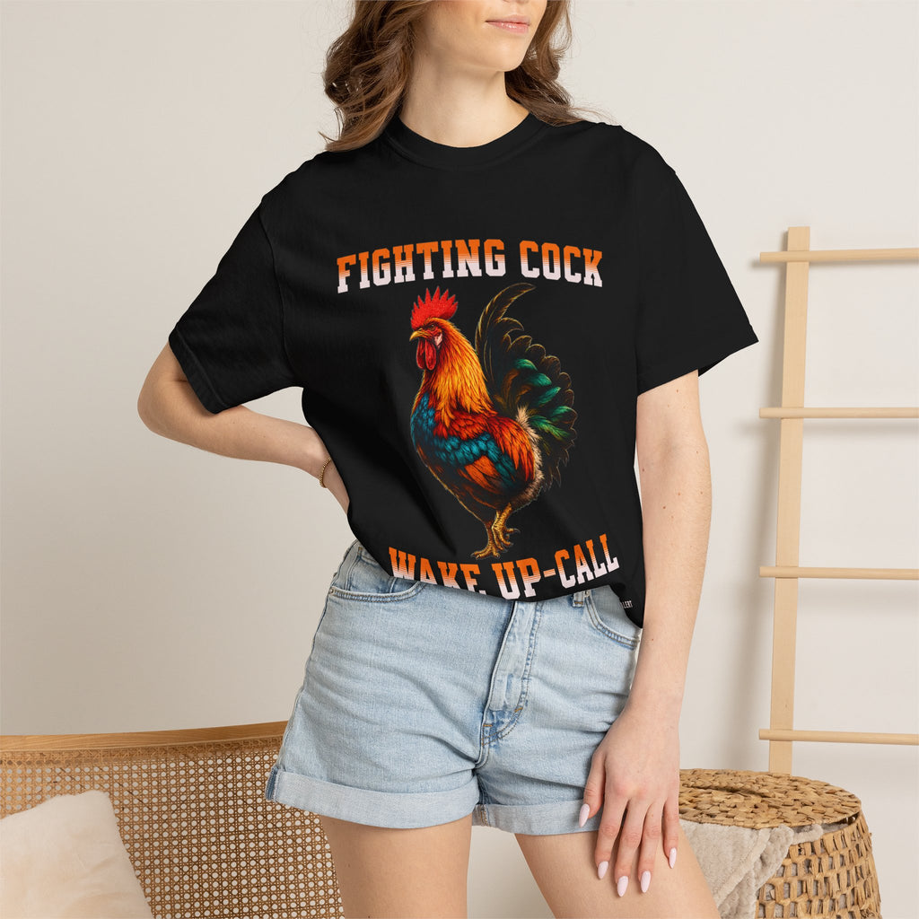 Rooster Graphic T-Shirt — "Fighting Cock" Wake Up Call Tee