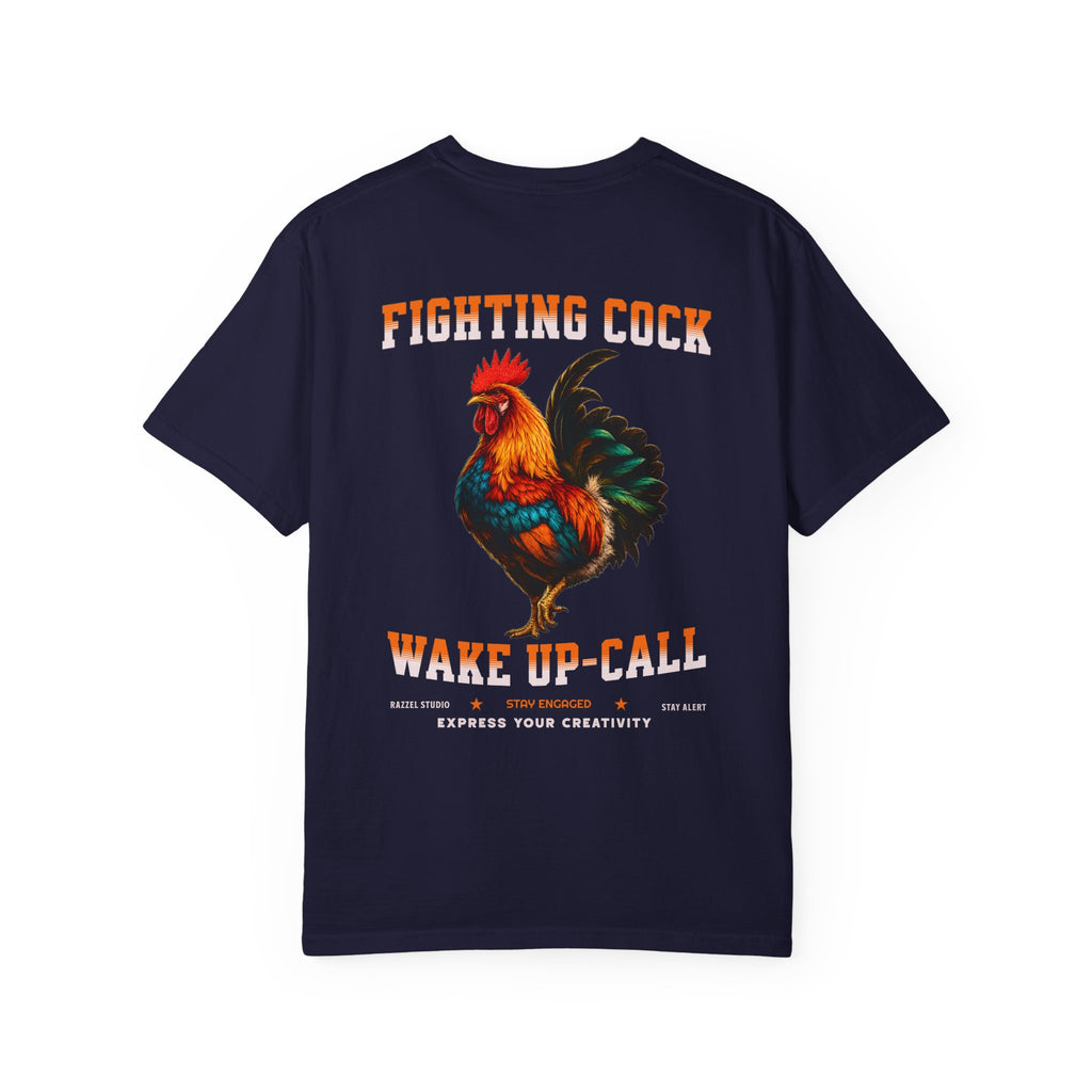 Rooster Graphic T-Shirt — "Fighting Cock" Wake Up Call Tee