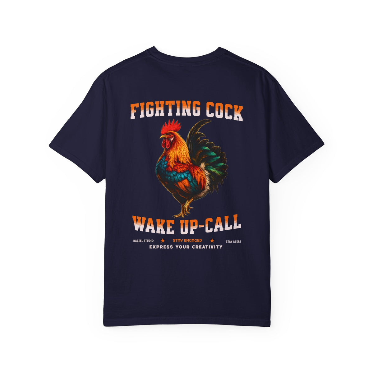 Rooster Graphic T-Shirt — "Fighting Cock" Wake Up Call Tee
